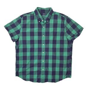 J Crew Shirt Mens XL Extra Large Light Weight Cotton Plaid Check Button Down